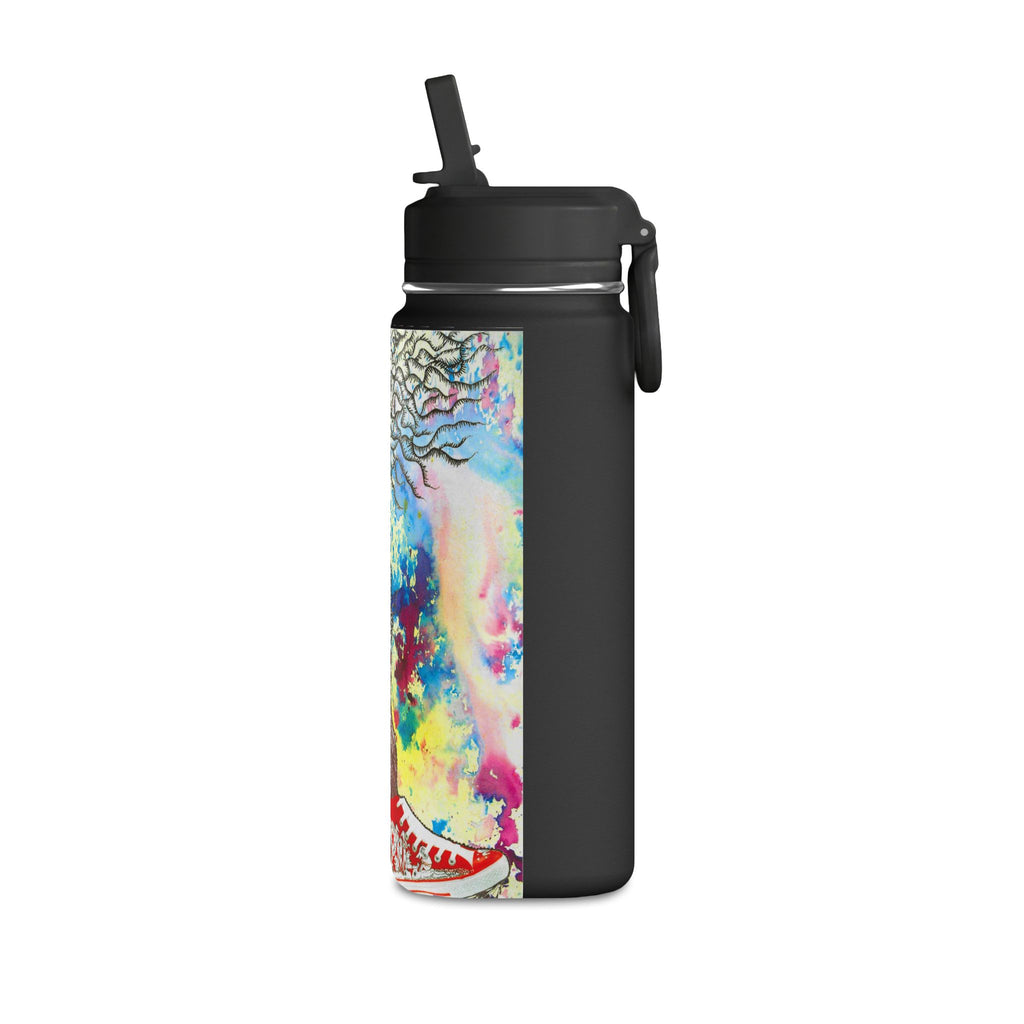 Colorful Watercolor Woman Illustration Water Bottle | 20oz Mini