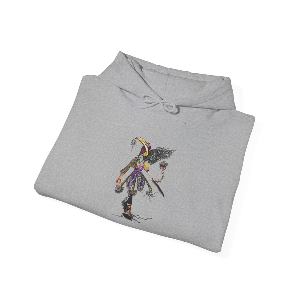 Raven Warrior Hoodie — Gothic Fantasy Character Art Pullover