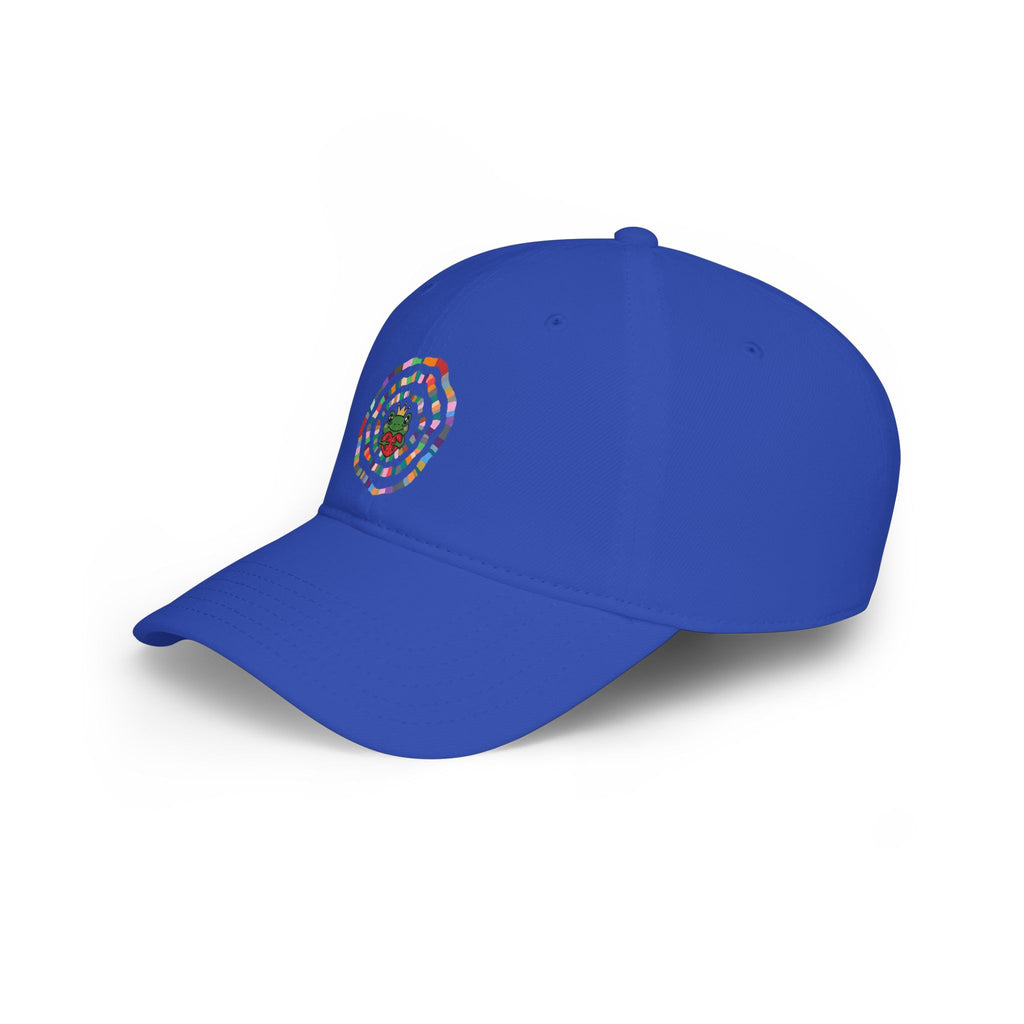 Colorful Spiral Sunflower Cap | Red Low Profile Baseball Cap