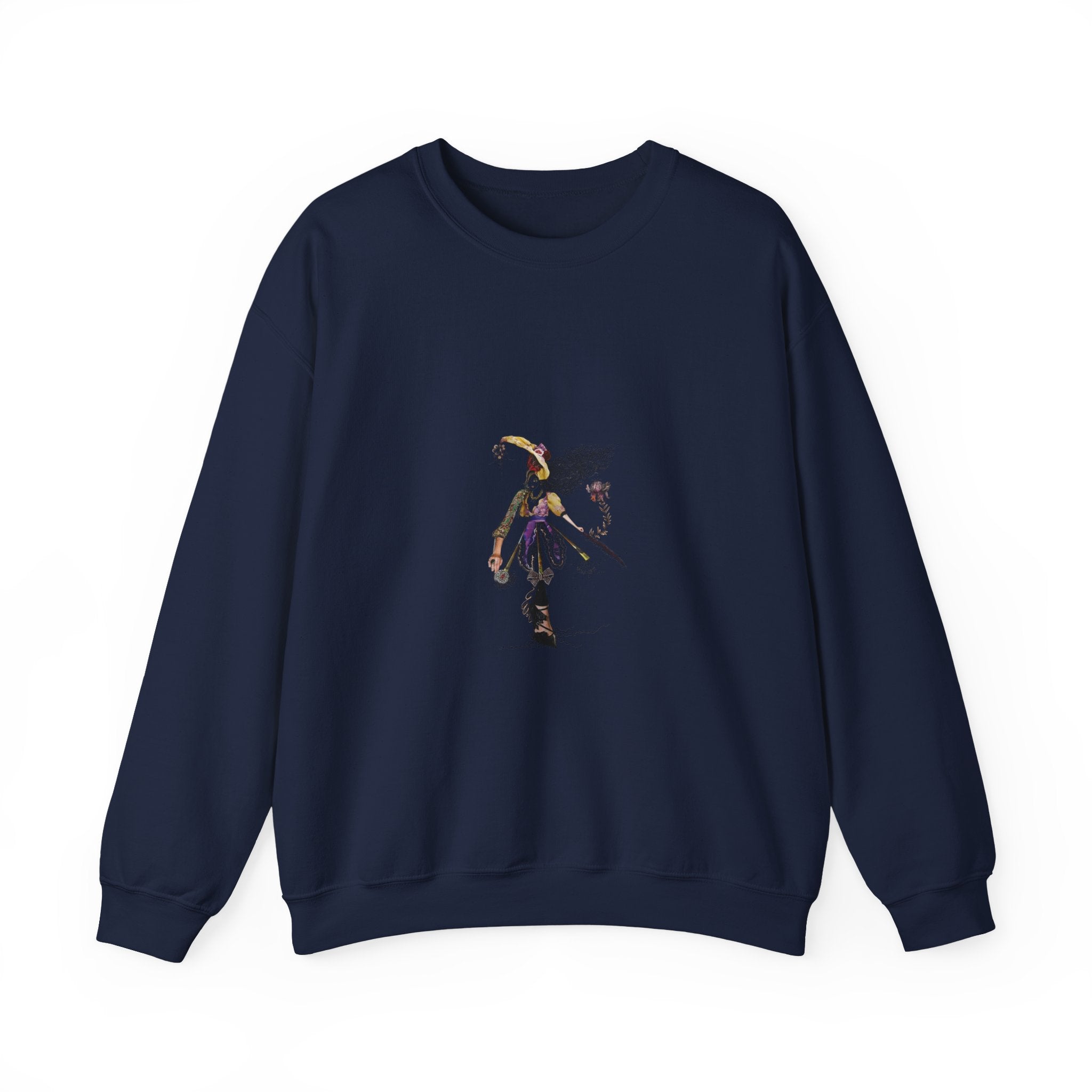 Crewneck Sweatshirt - Gothic Jester Skeleton Illustration