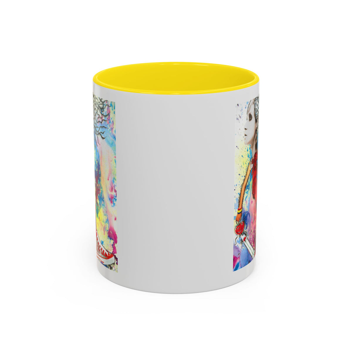 Colorful Abstract Woman Portrait Mug | Accent Coffee Mug