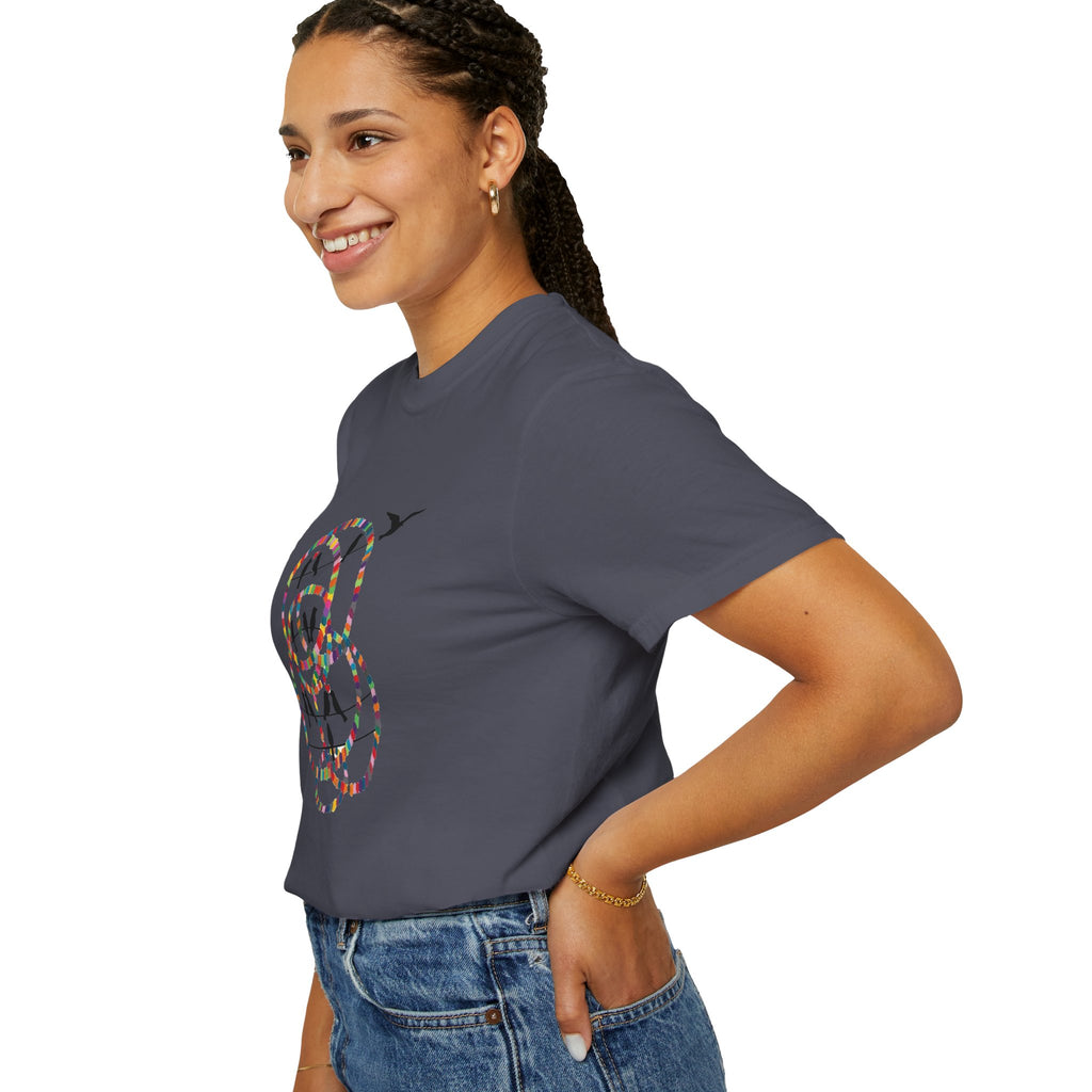 Bird Flight Graphic T-Shirt — Colorful Ring Silhouette Tee