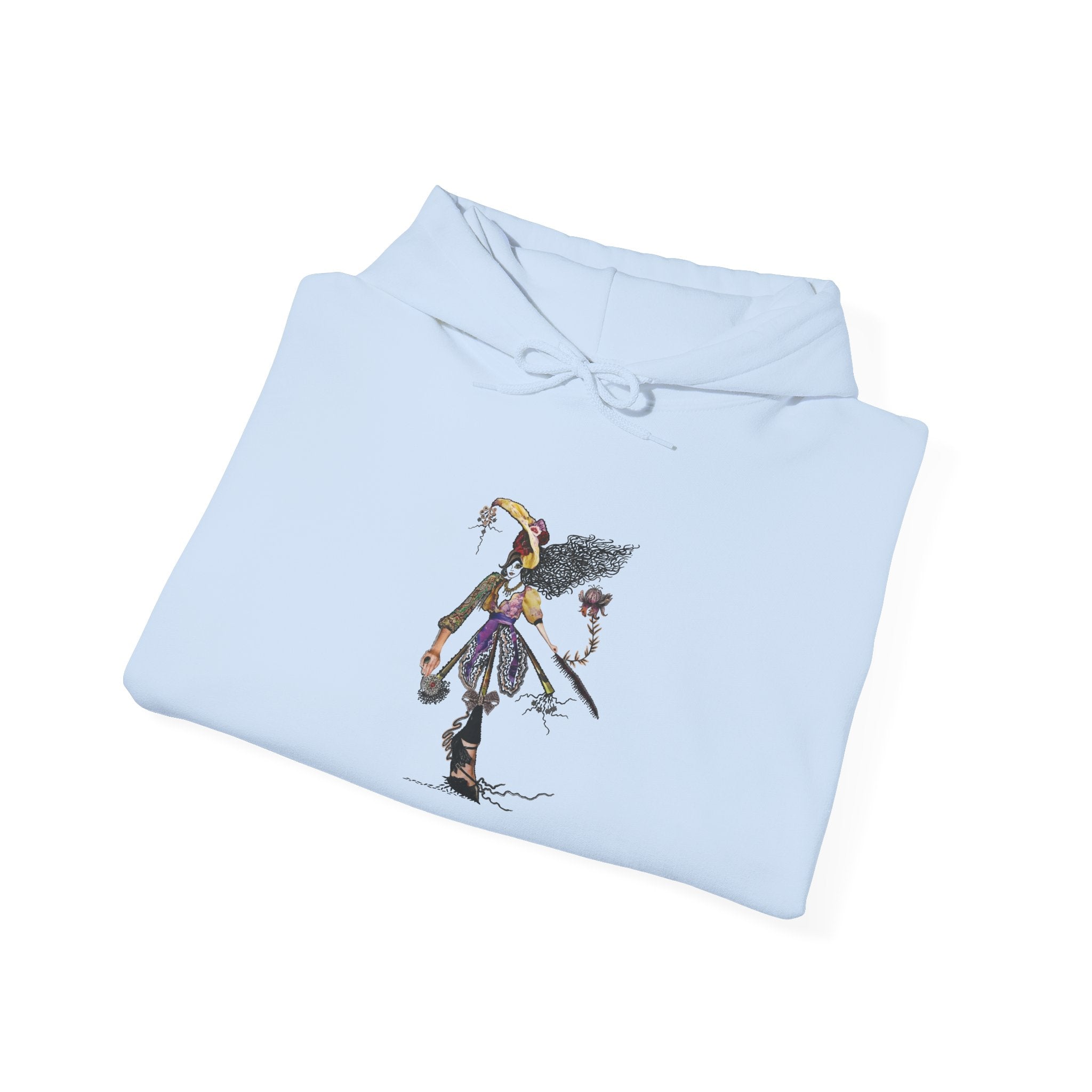 Hoodie — Gothic Angel Warrior Illustration Pullover
