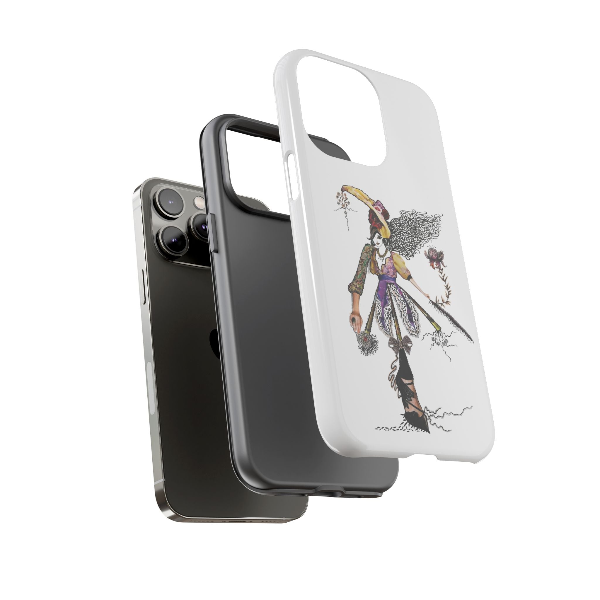 Victorian Witch Illustration Phone Case | iPhone Rugged Case