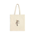 Canvas Tote Bag — Whimsical Acrobat Floral Illustration Eco Shopper