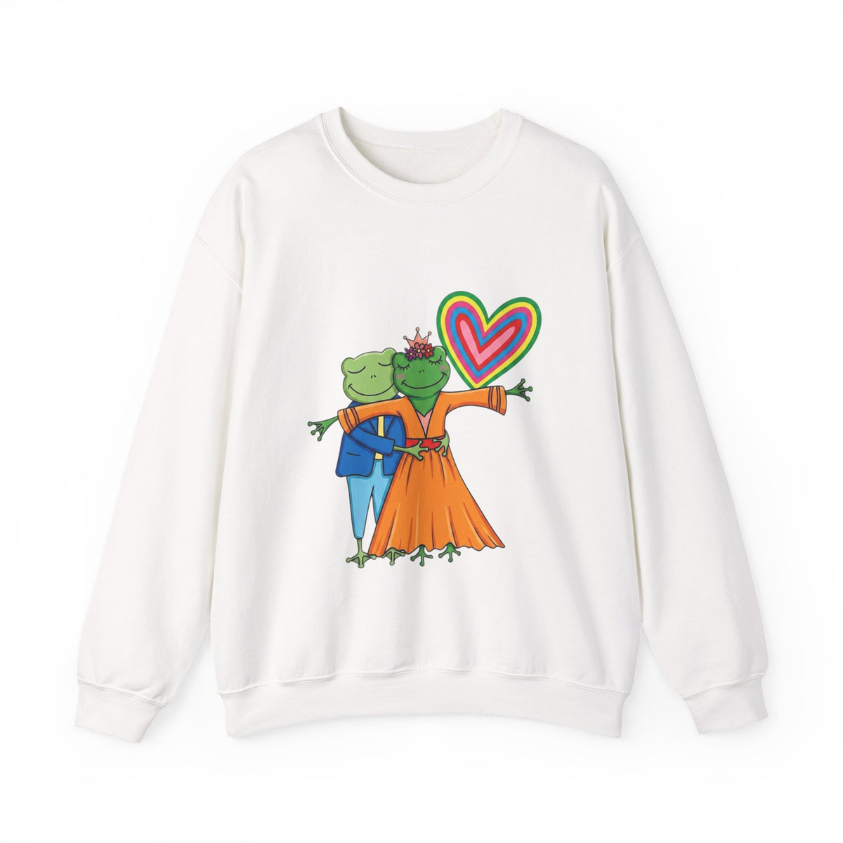 Frog Couple Heart Crewneck Sweatshirt