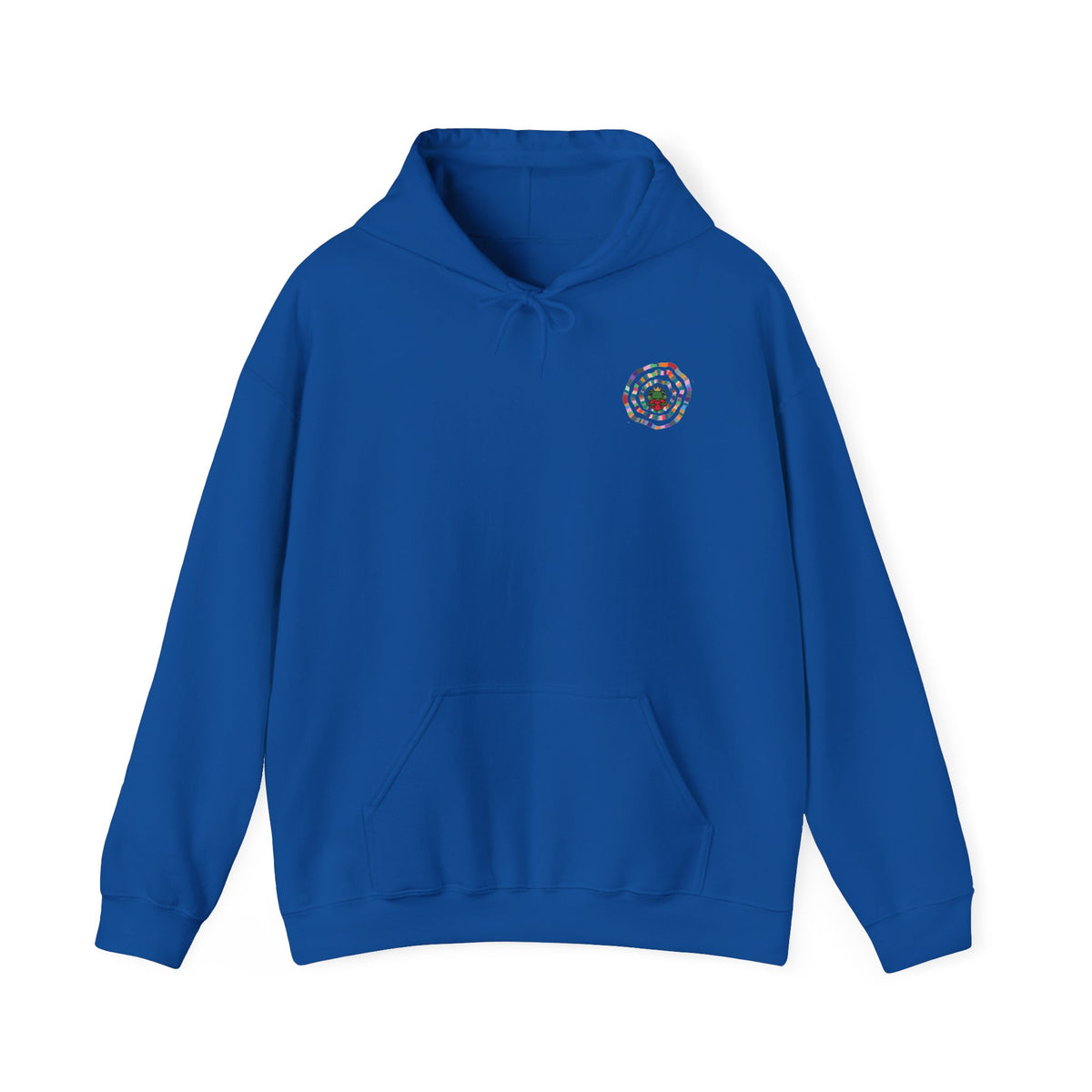 Floral Mandala Logo Hoodie | Small Chest Emblem Sweatshirt