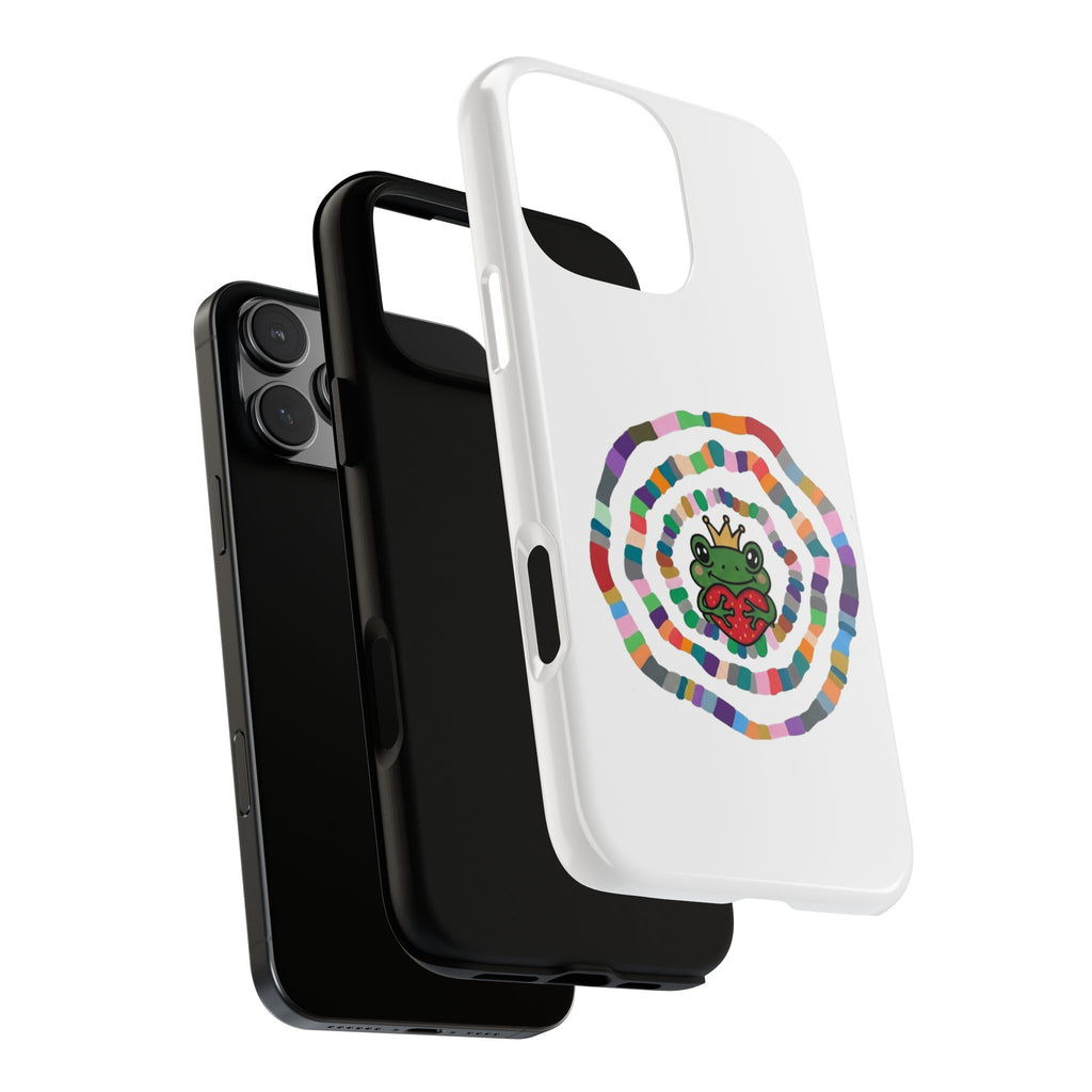 Frog Heart Spiral Tough Case | Colorful Concentric Ring Phone Case