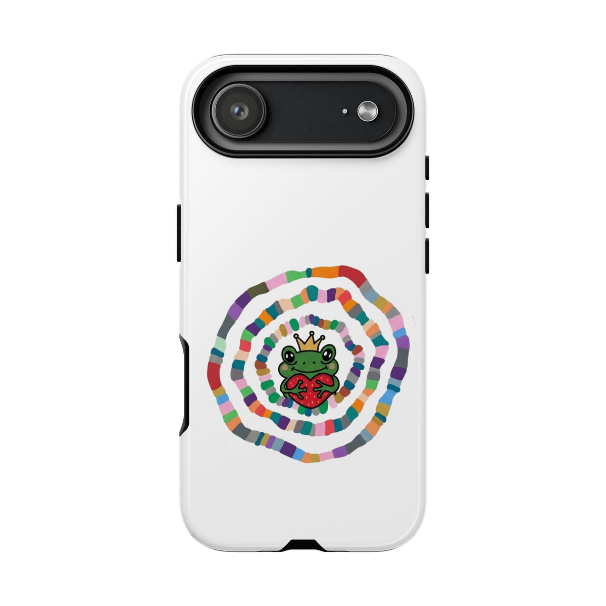 Frog Heart Spiral Tough Case | Colorful Concentric Ring Phone Case