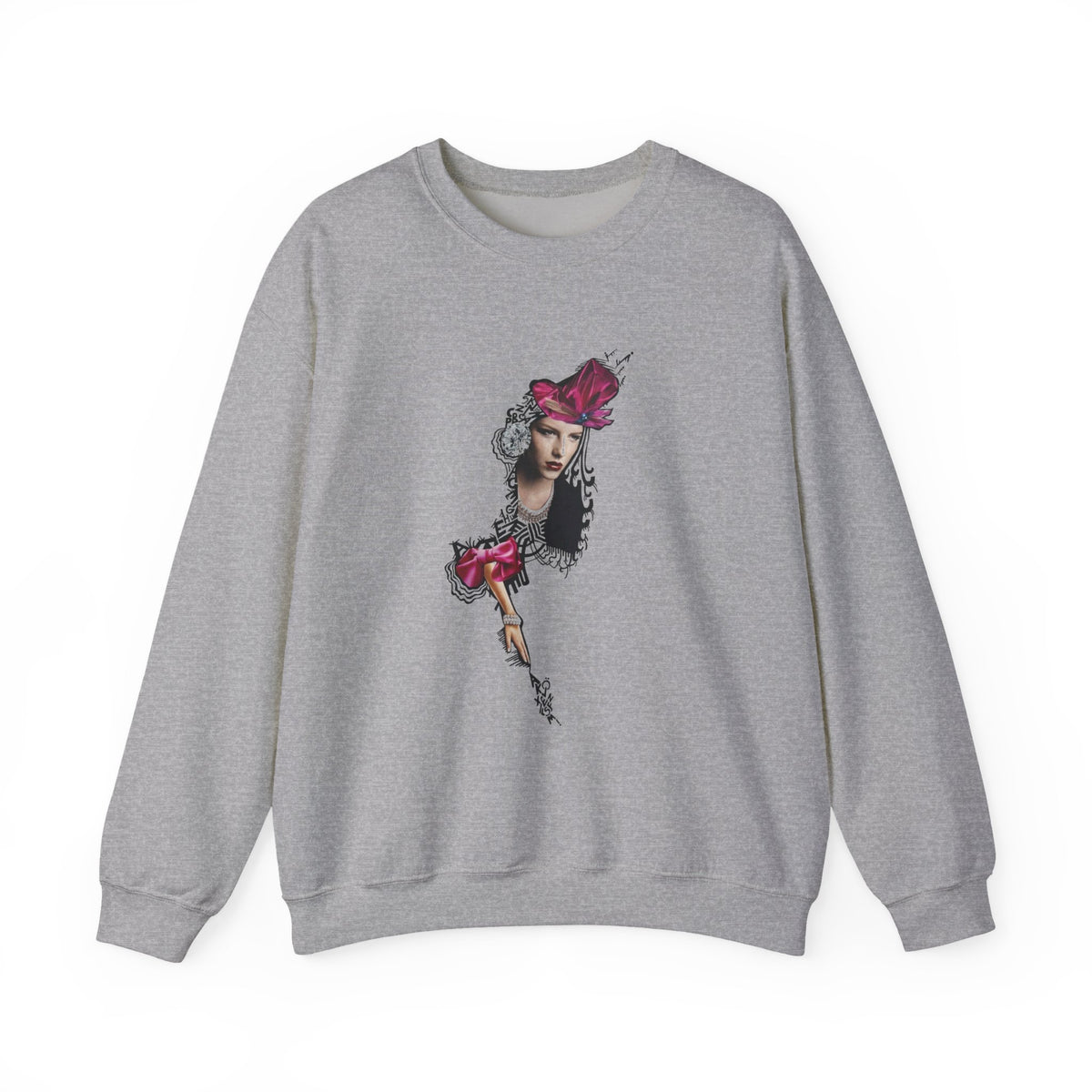 Vintage Floral Lady Portrait Sweatshirt