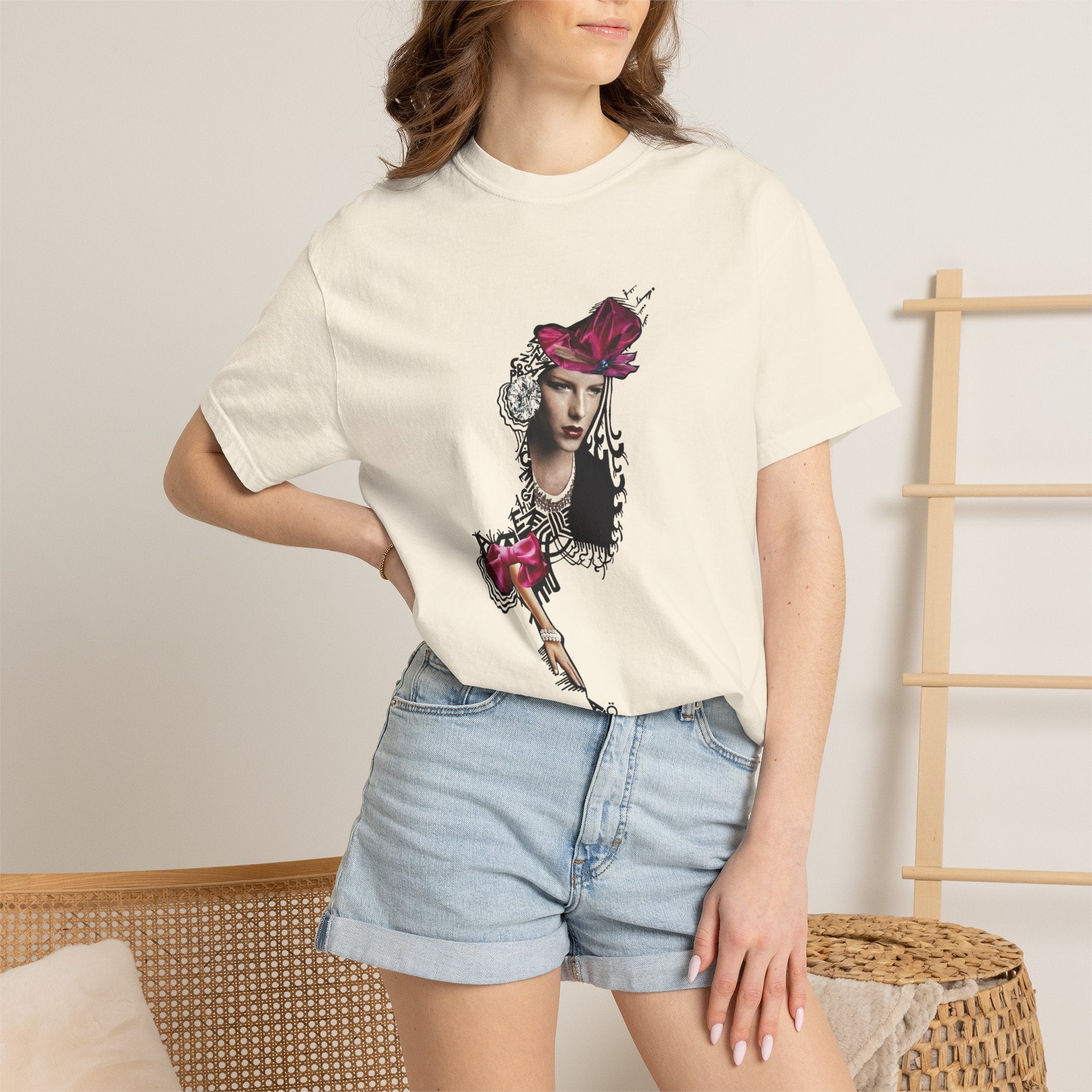 Victorian Rose Portrait T-Shirt