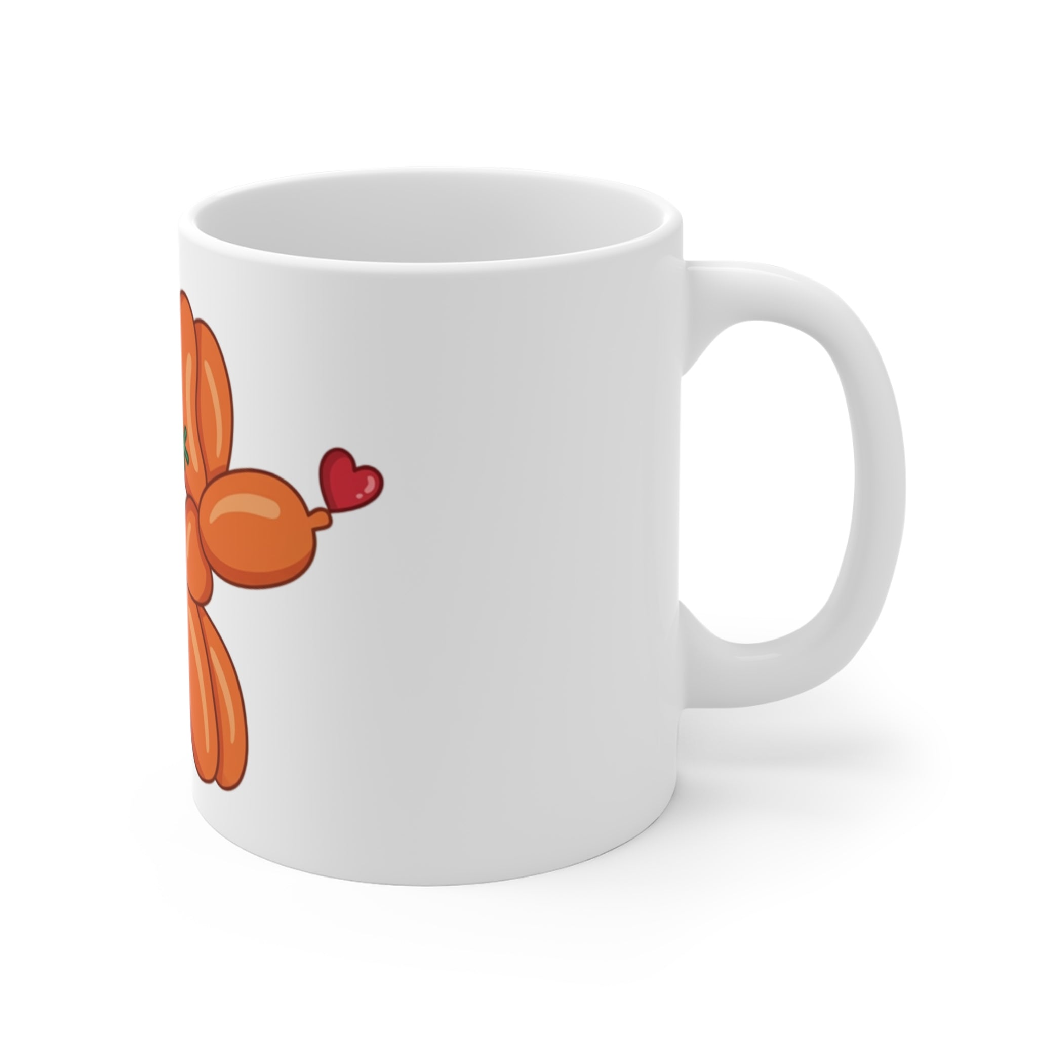 Frog Prince on Balloon Dog Mug | Cute Cartoon Heart Crown
