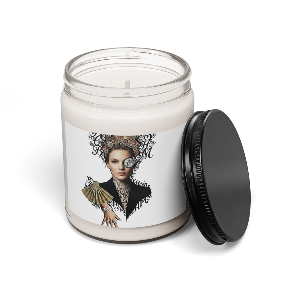 Art Portrait Soy Candle — 9oz Scented Jar Candle with Victorian Femme Illustration