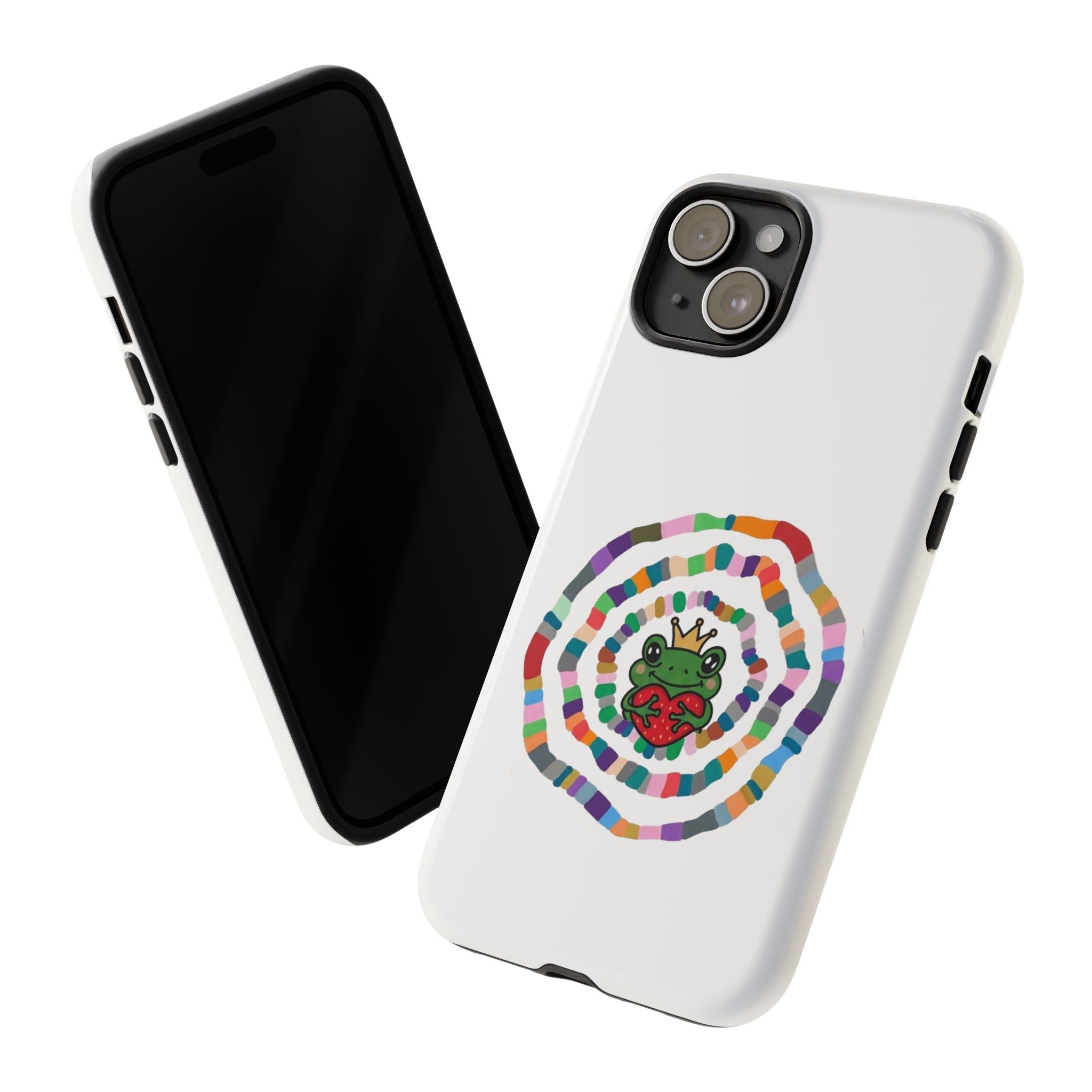 Frog Heart Spiral Tough Case | Colorful Concentric Ring Phone Case