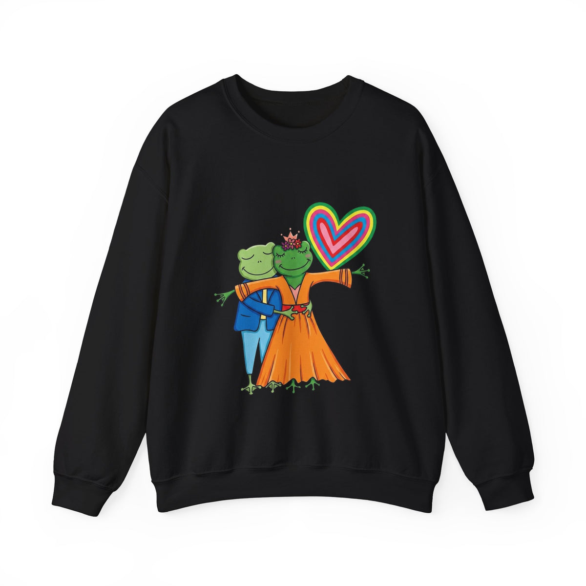 Frog Couple Heart Crewneck Sweatshirt
