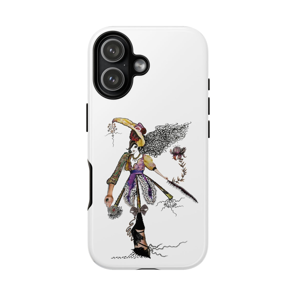 Victorian Witch Illustration Phone Case | iPhone Rugged Case