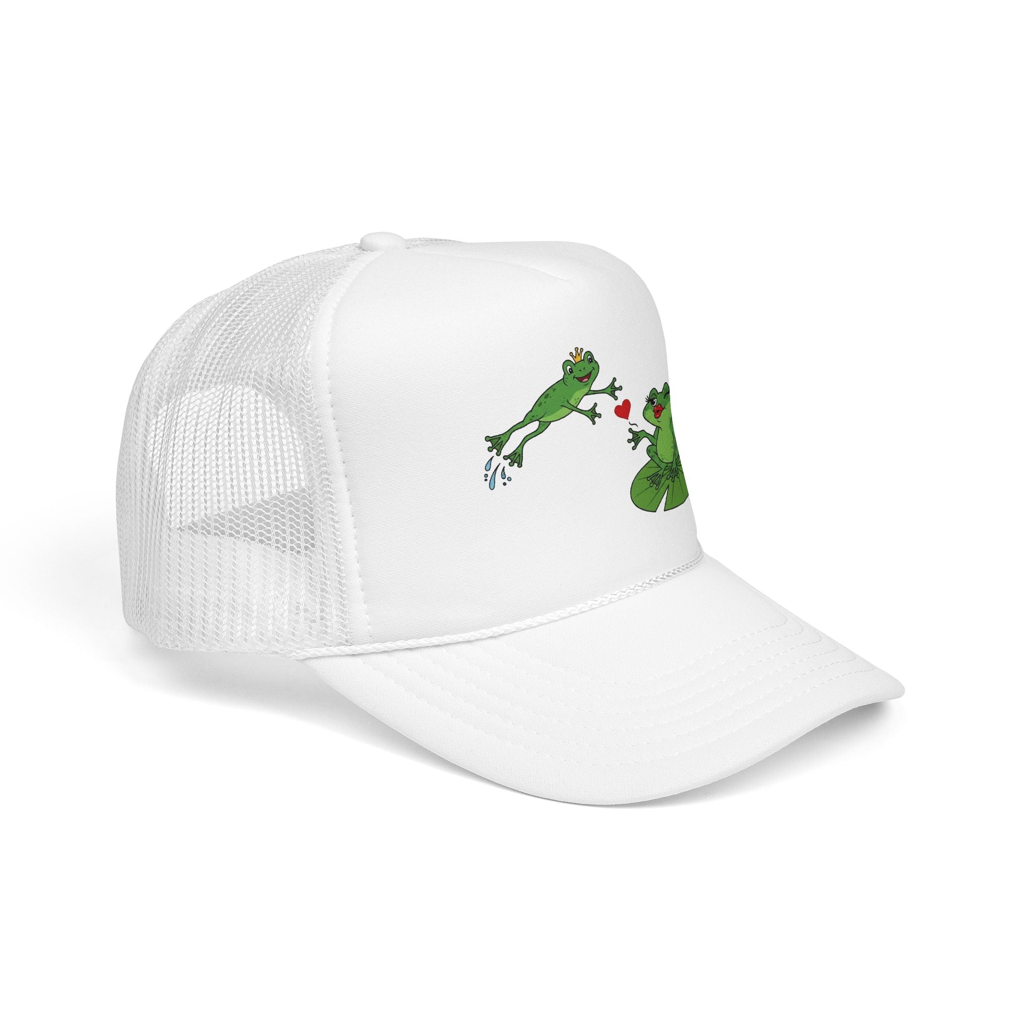 Kissing Frogs Foam Trucker Hat | Frog Prince, Lily Pad Love