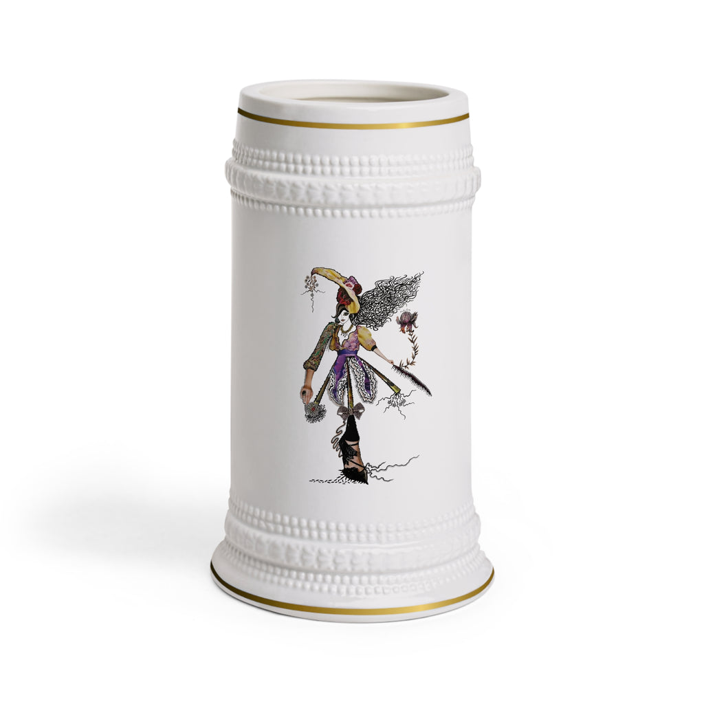Victorian Pirate Illustration Beer Stein Mug | Ceramic German-Style Stein