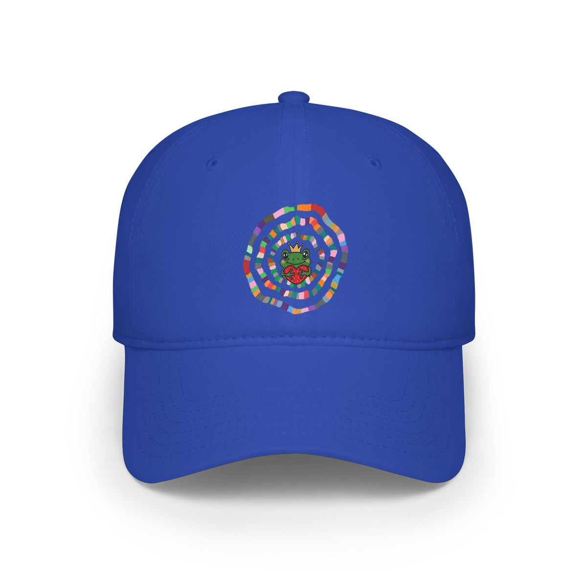 Colorful Spiral Sunflower Cap | Red Low Profile Baseball Cap