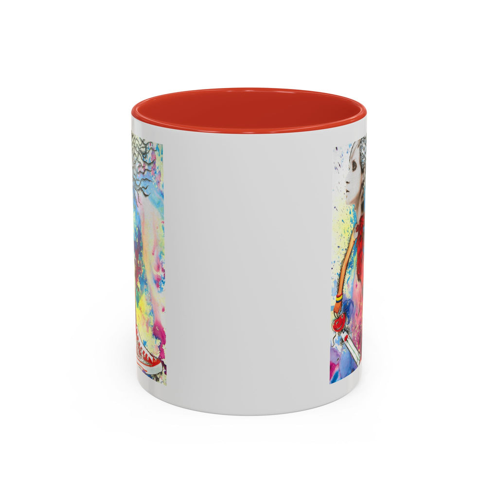 Colorful Abstract Woman Portrait Mug | Accent Coffee Mug
