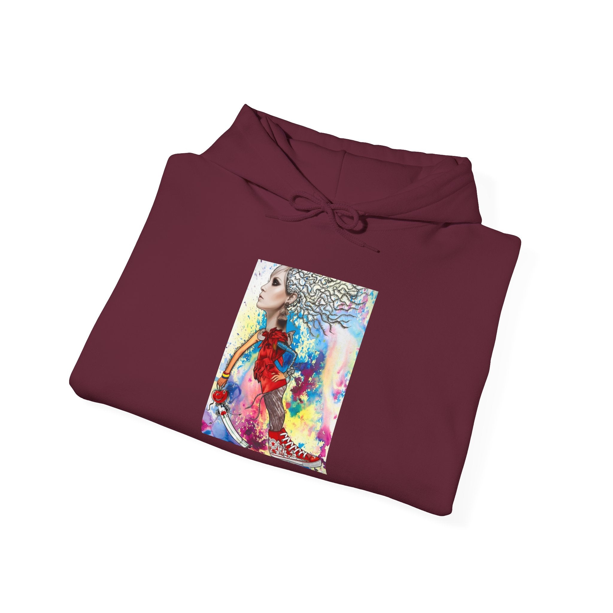 Hoodie — Colorful Mermaid Watercolor Art Pullover