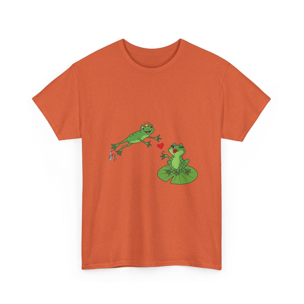 Kissing Frogs Tee | Romantic Frog Lily Pad Illustration