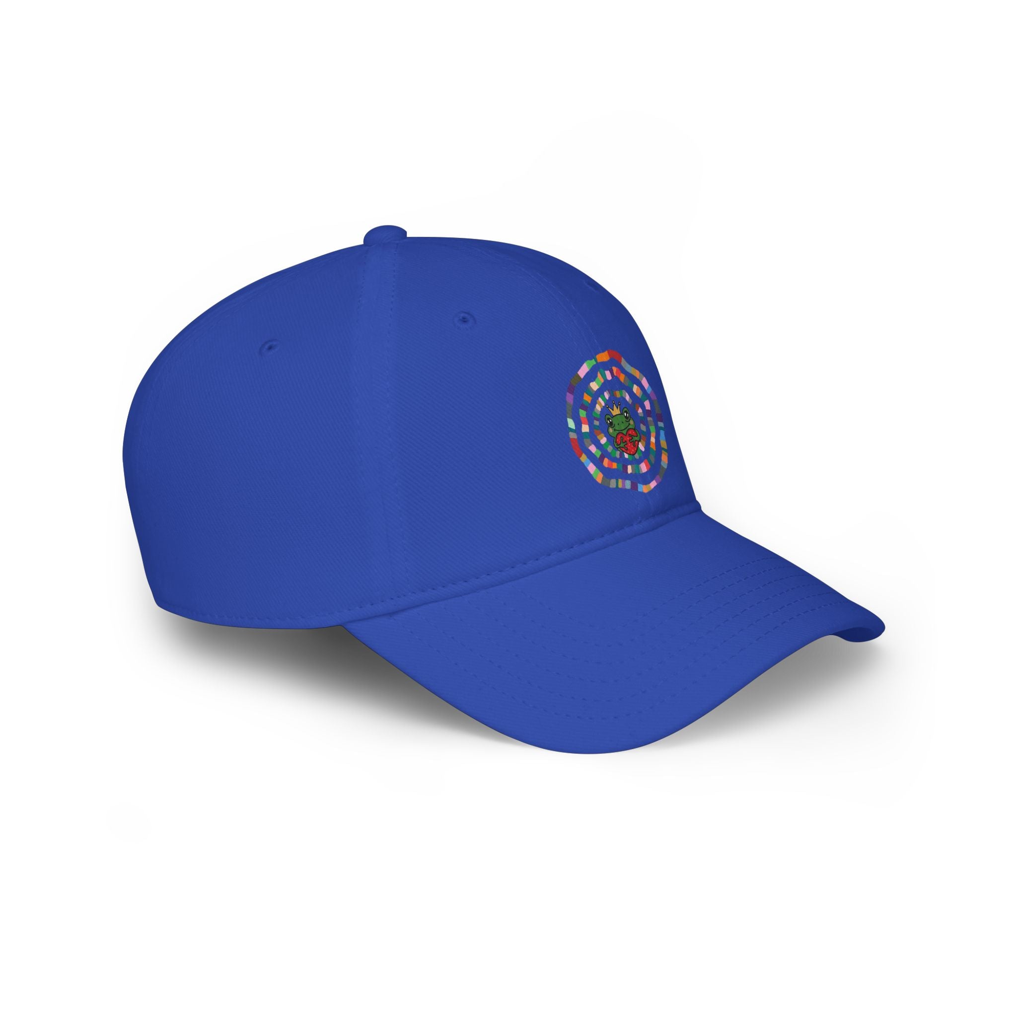 Colorful Spiral Sunflower Cap | Red Low Profile Baseball Cap