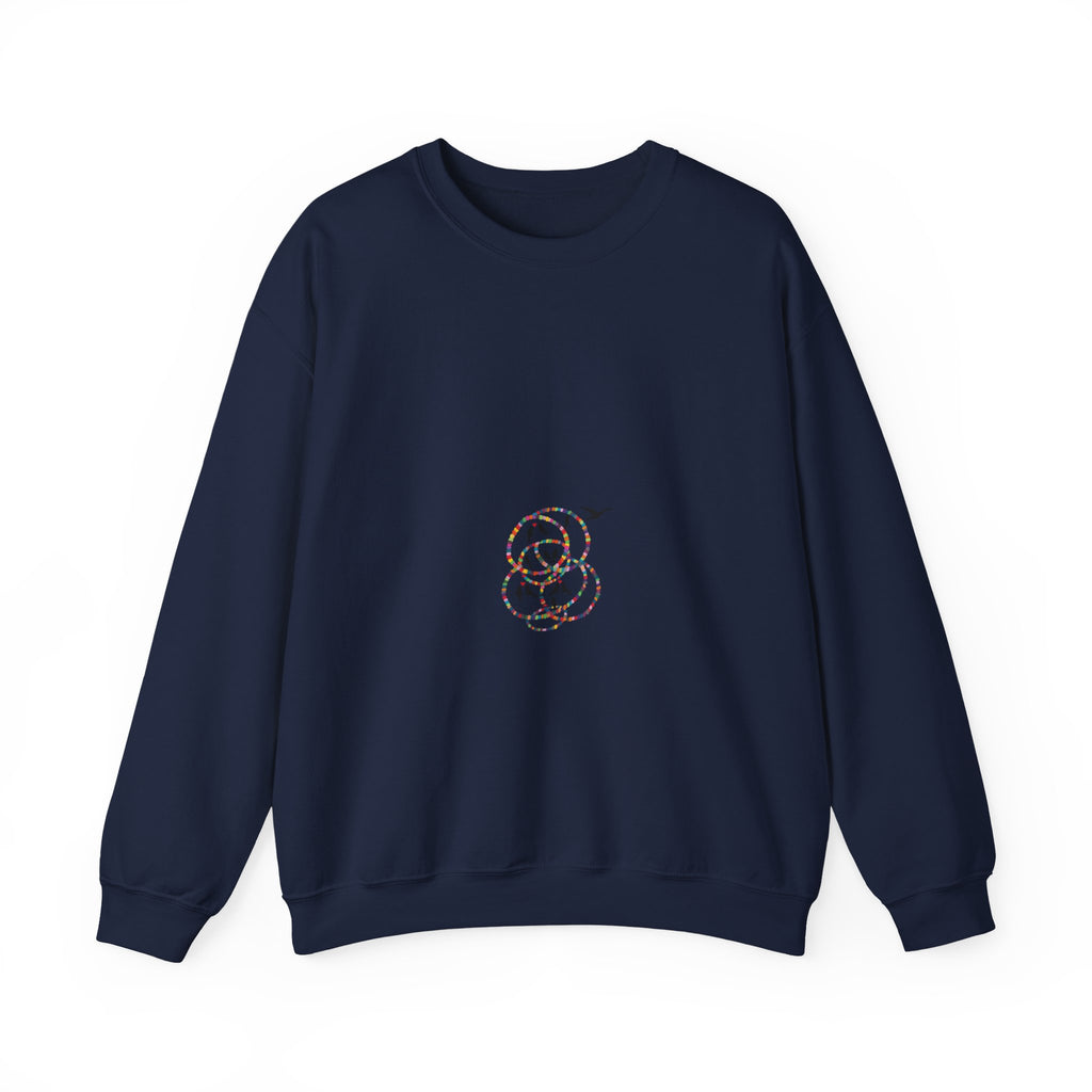 Crewneck Sweatshirt — Minimal Cute Ghost Embroidery