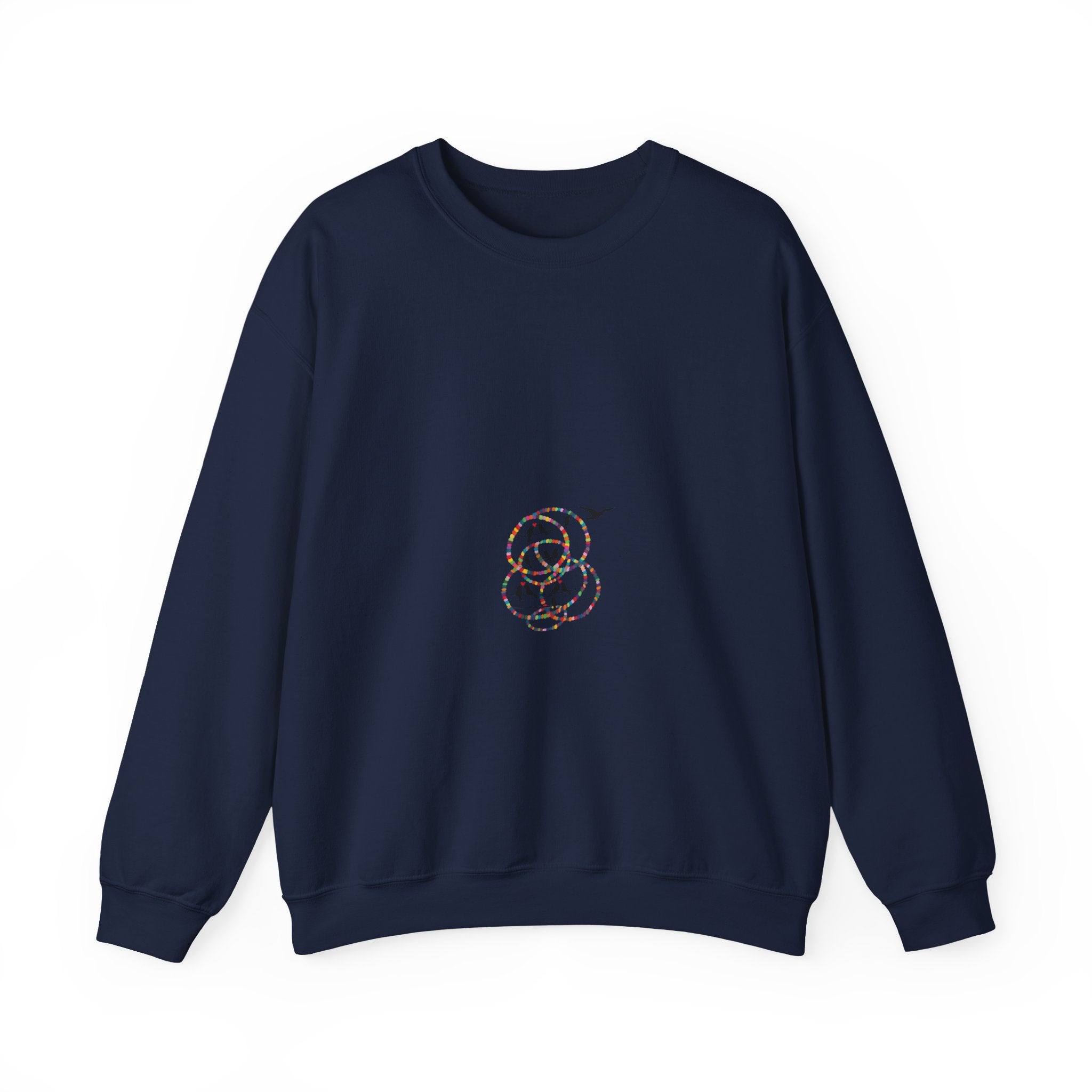 Crewneck Sweatshirt — Minimal Cute Ghost Embroidery