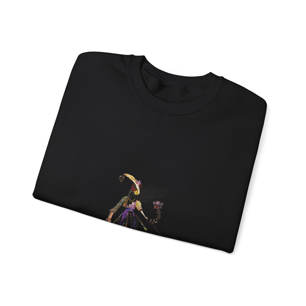 Crewneck Sweatshirt - Gothic Jester Skeleton Illustration