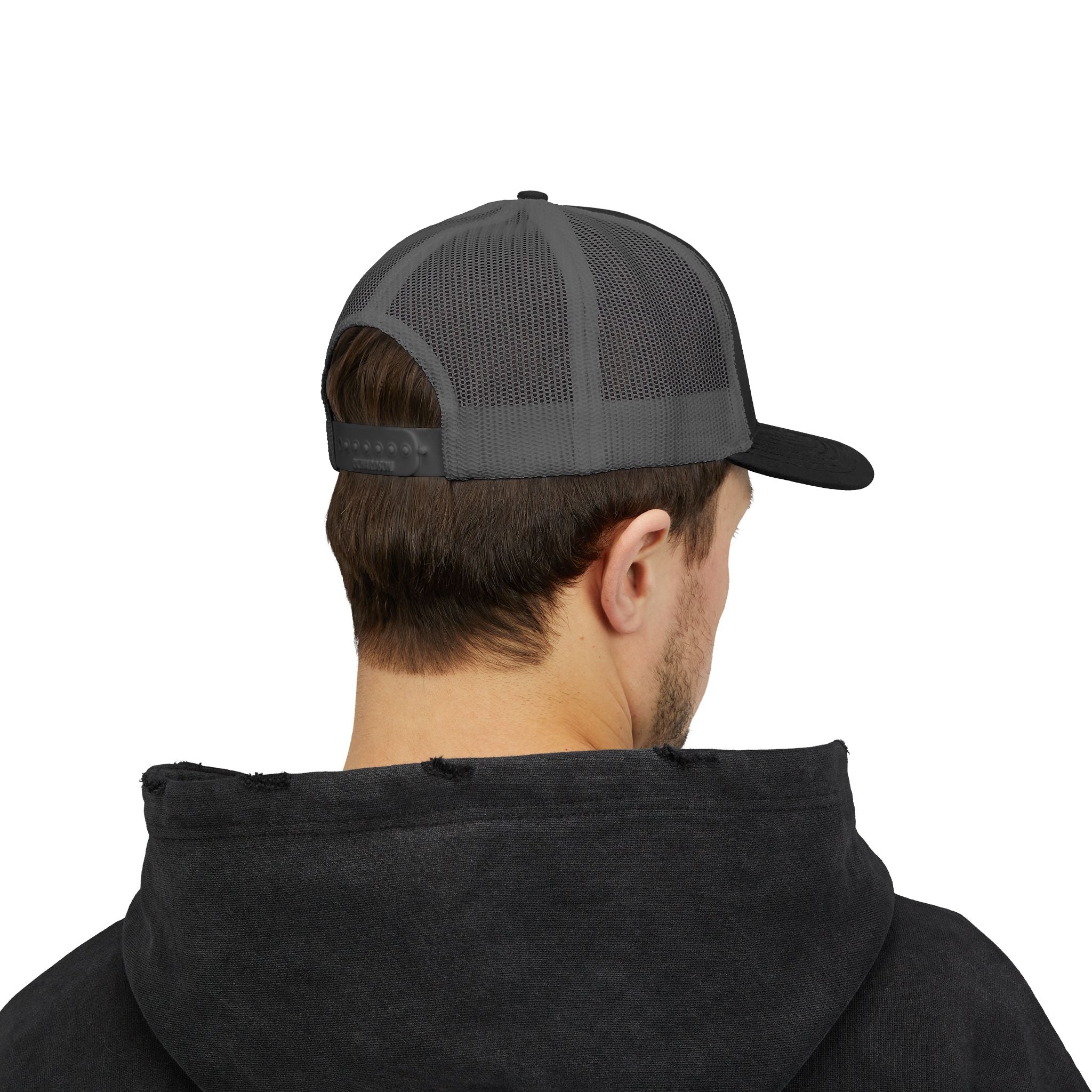Spiral Mosaic Flower Snapback Trucker Cap | Embroidered Floral Circle