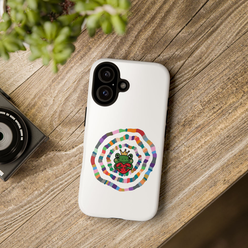 Frog Heart Spiral Tough Case | Colorful Concentric Ring Phone Case