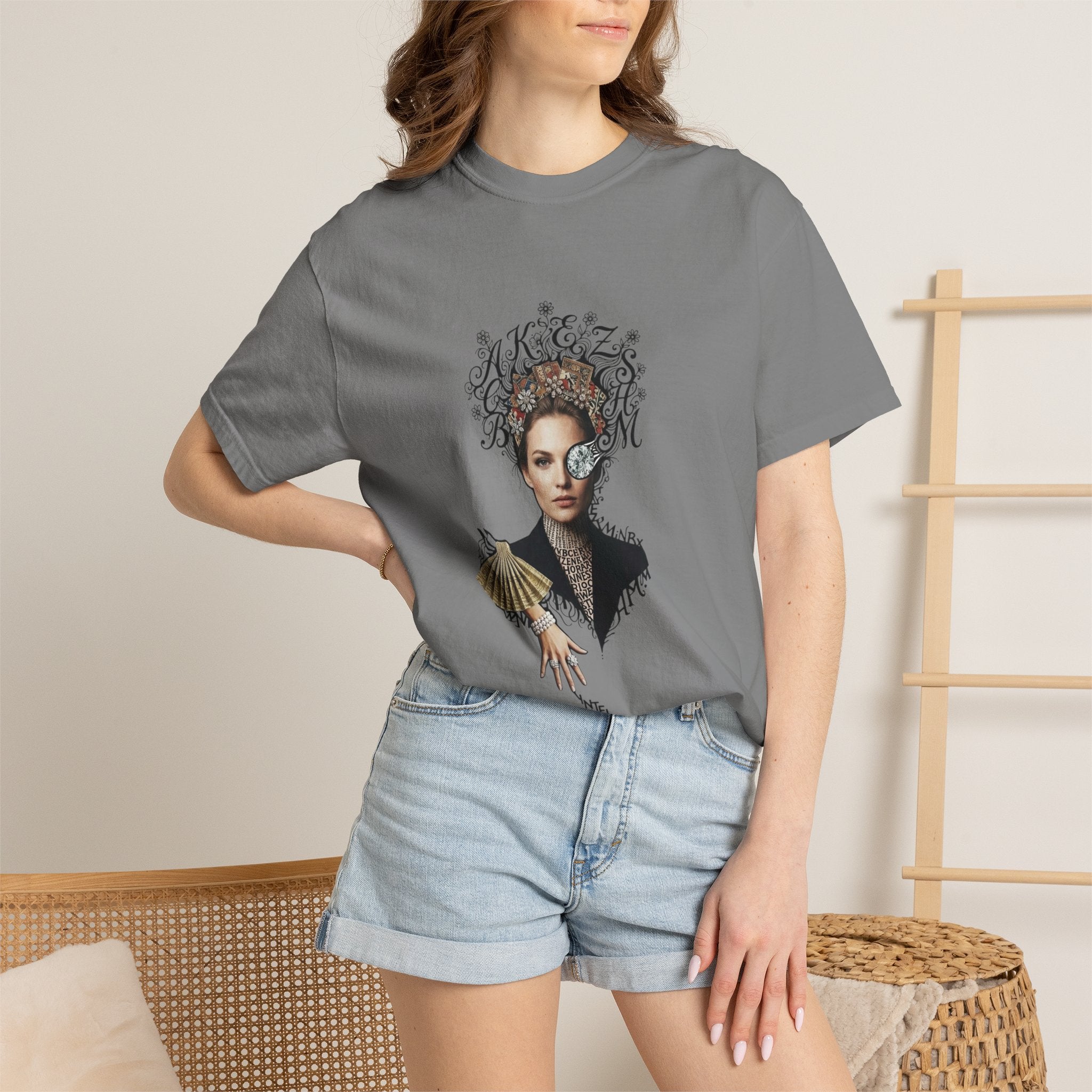Artistic Femme Portrait T‑Shirt — 'No. 1' Fashion Graphic Tee