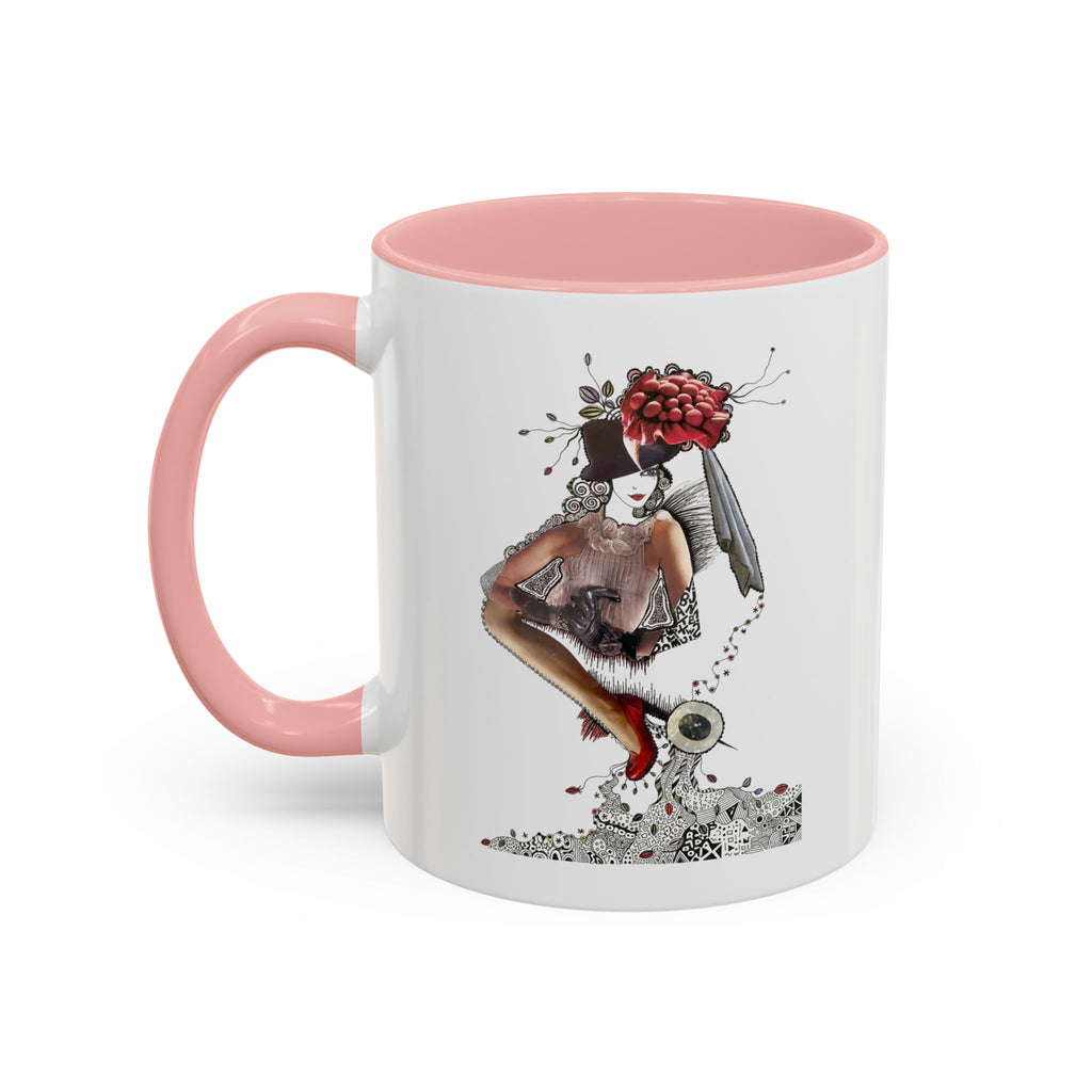 Floral Skull Pinup Mug | Accent Coffee Mug