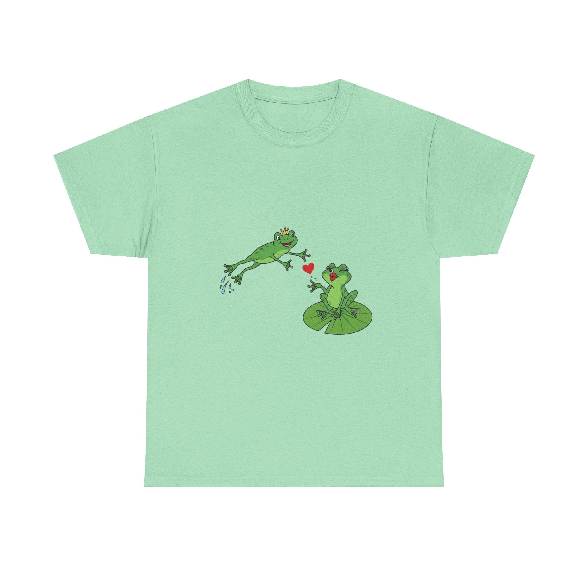 Kissing Frogs Tee | Romantic Frog Lily Pad Illustration