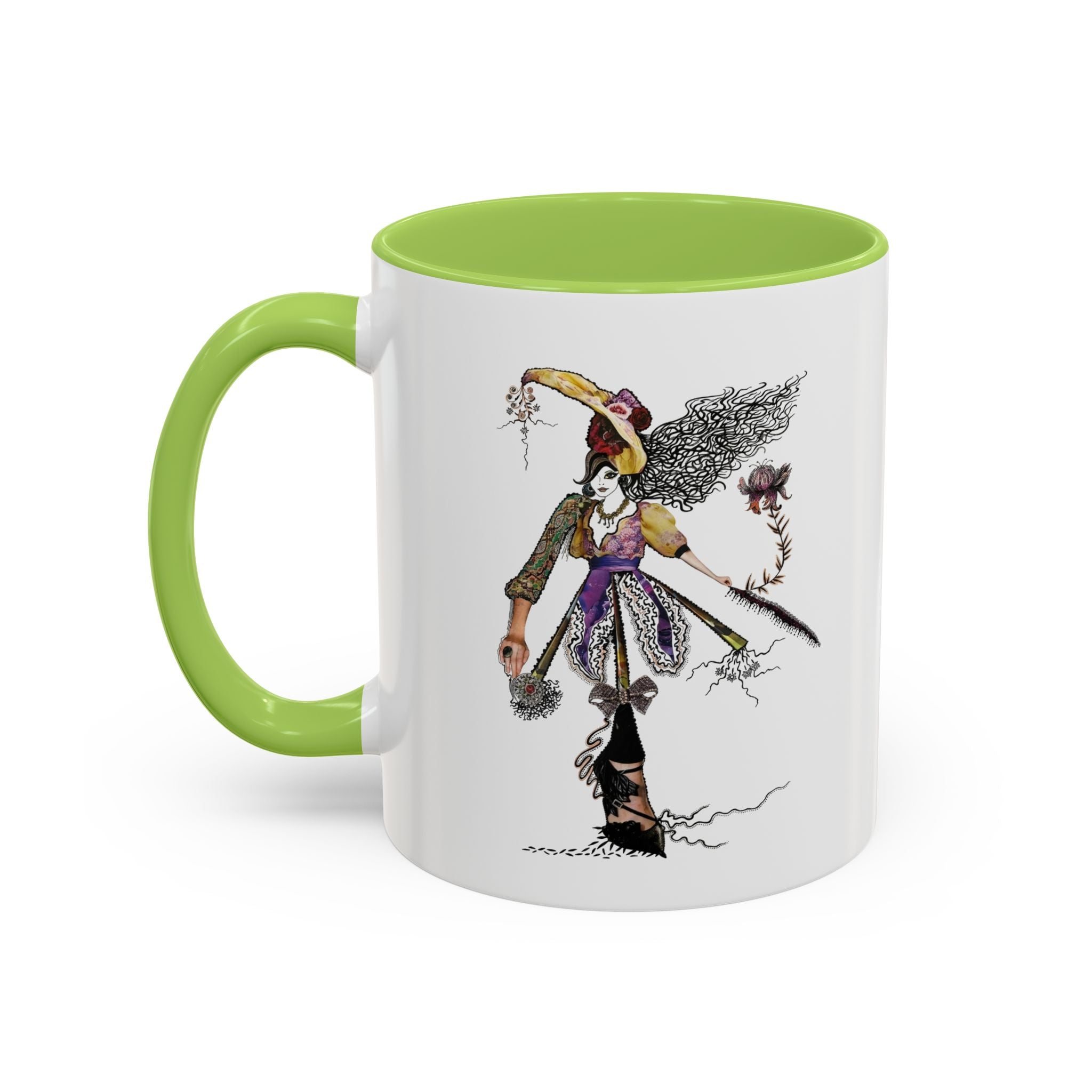 Whimsical Witch Illustration Mug | Accent Coffee Mug 11oz 15oz