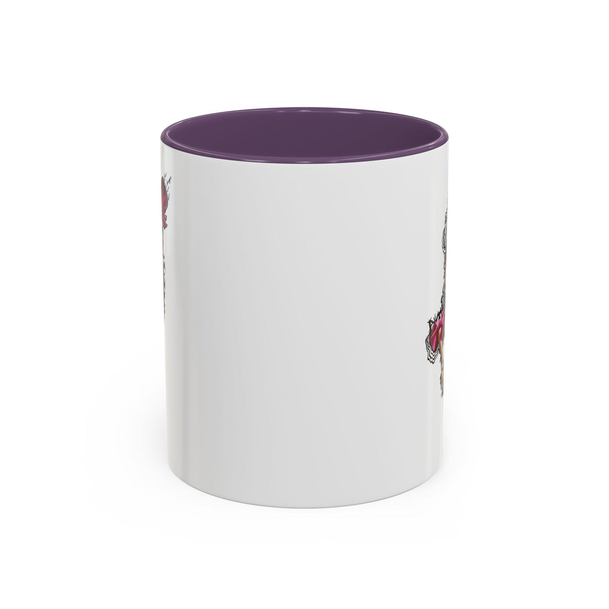 Vintage Femme Portrait Mug | Floral Headpiece, Pink Feathered Hat