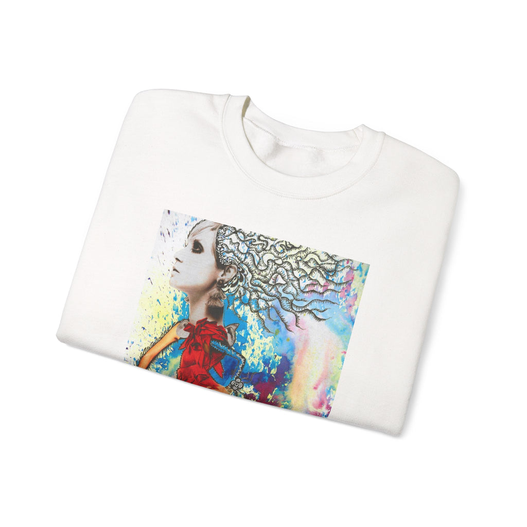 Colorful Abstract Woman Portrait Sweatshirt | Psychedelic Paint Art