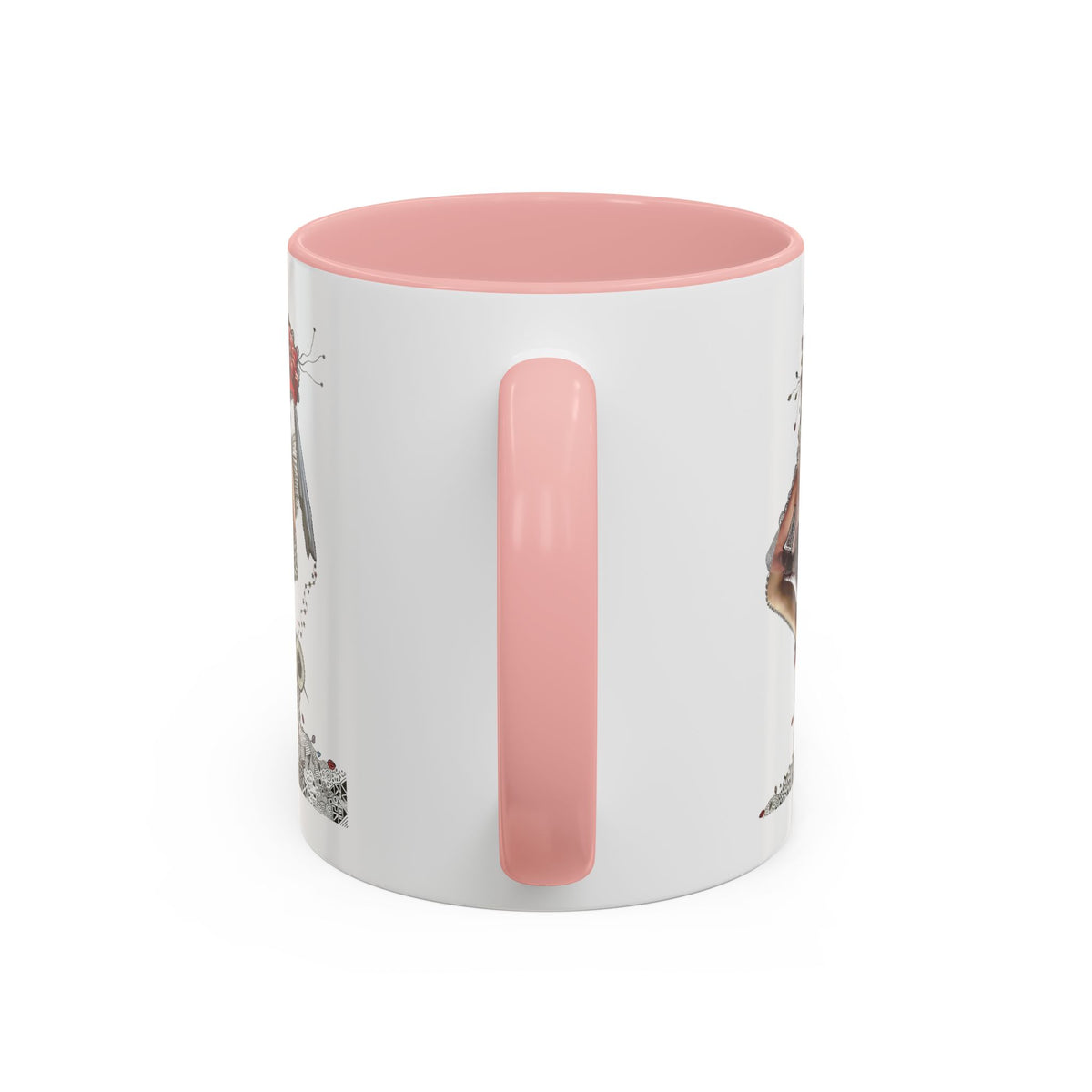 Floral Skull Pinup Mug | Accent Coffee Mug