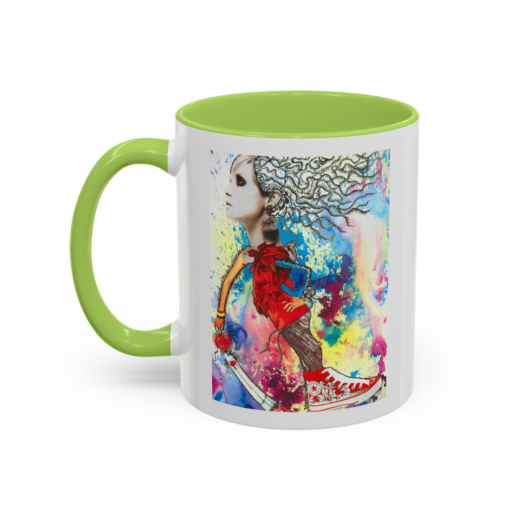 Colorful Abstract Woman Portrait Mug | Accent Coffee Mug