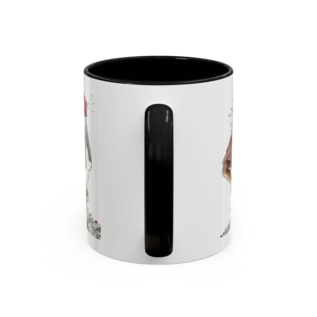 Floral Skull Pinup Mug | Accent Coffee Mug