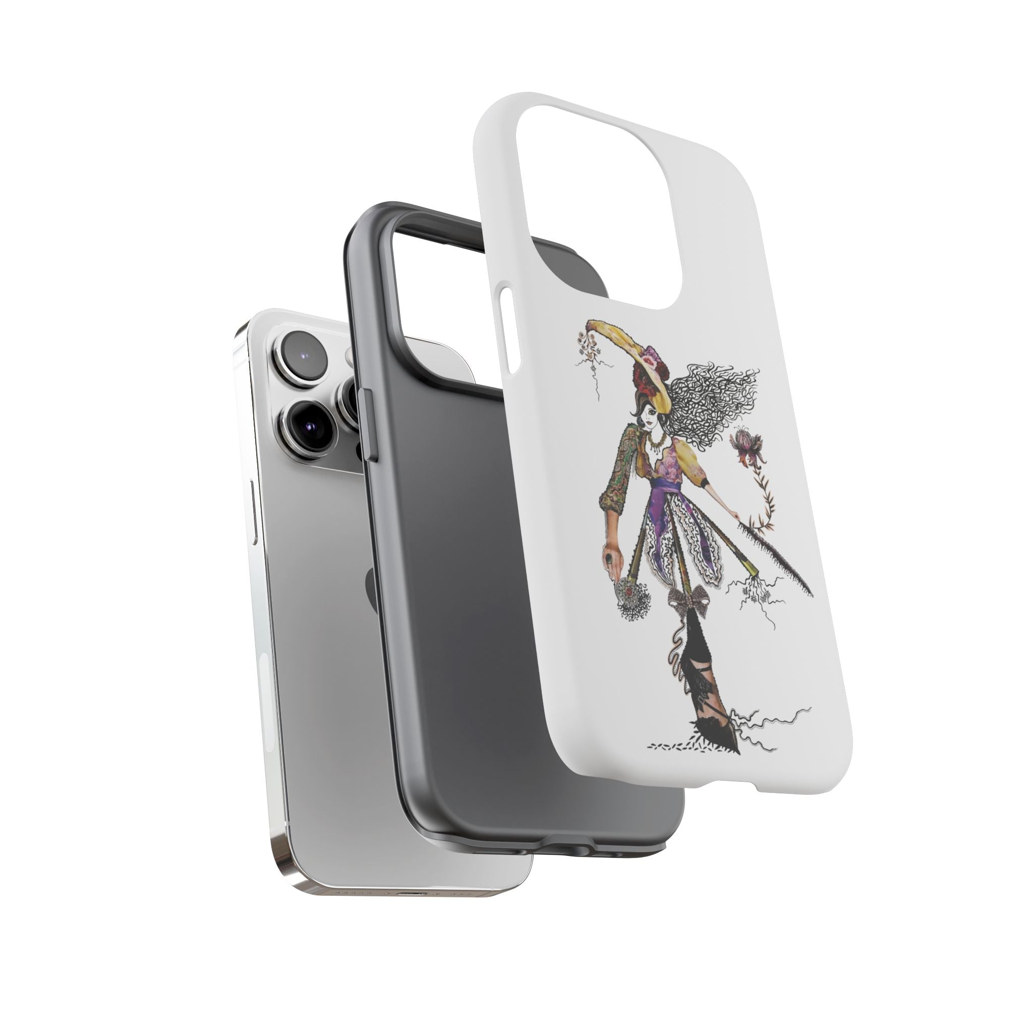 Victorian Witch Illustration Phone Case | iPhone Rugged Case