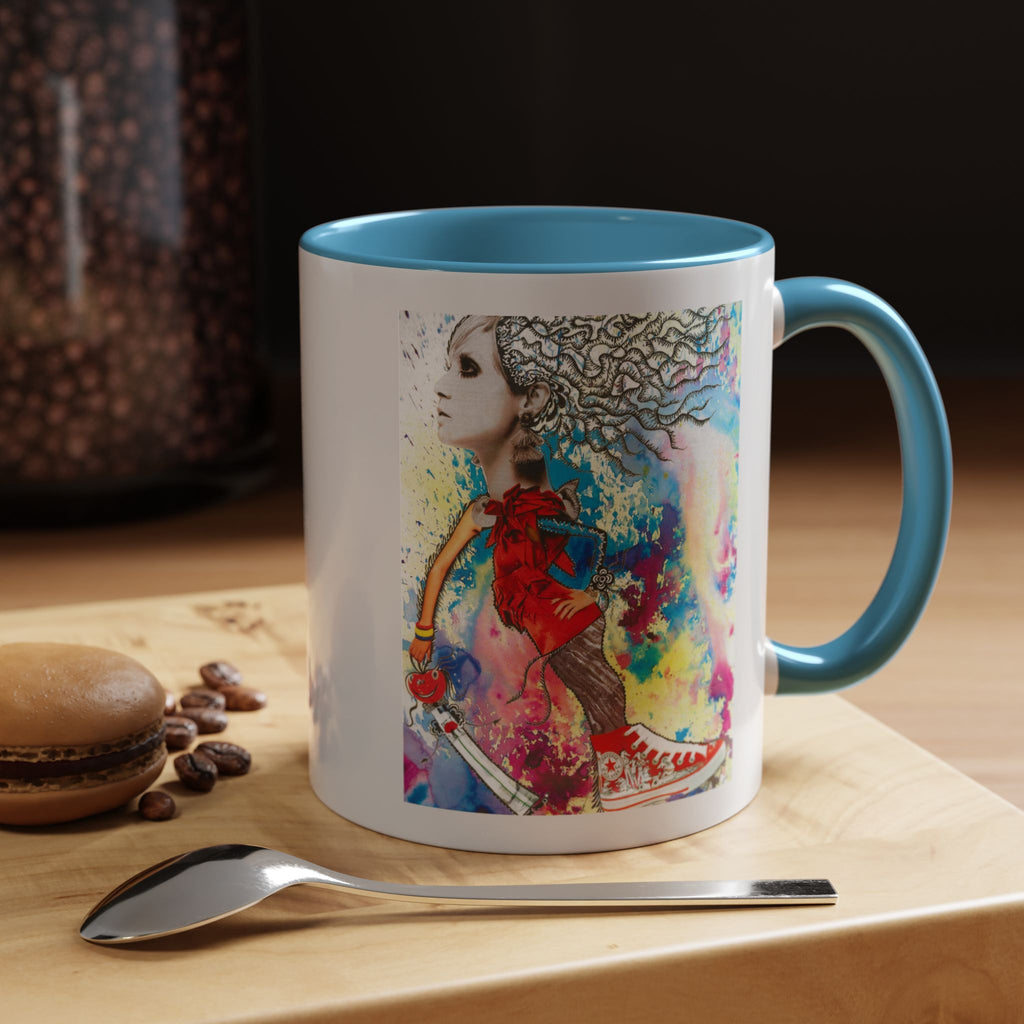 Colorful Abstract Woman Portrait Mug | Accent Coffee Mug