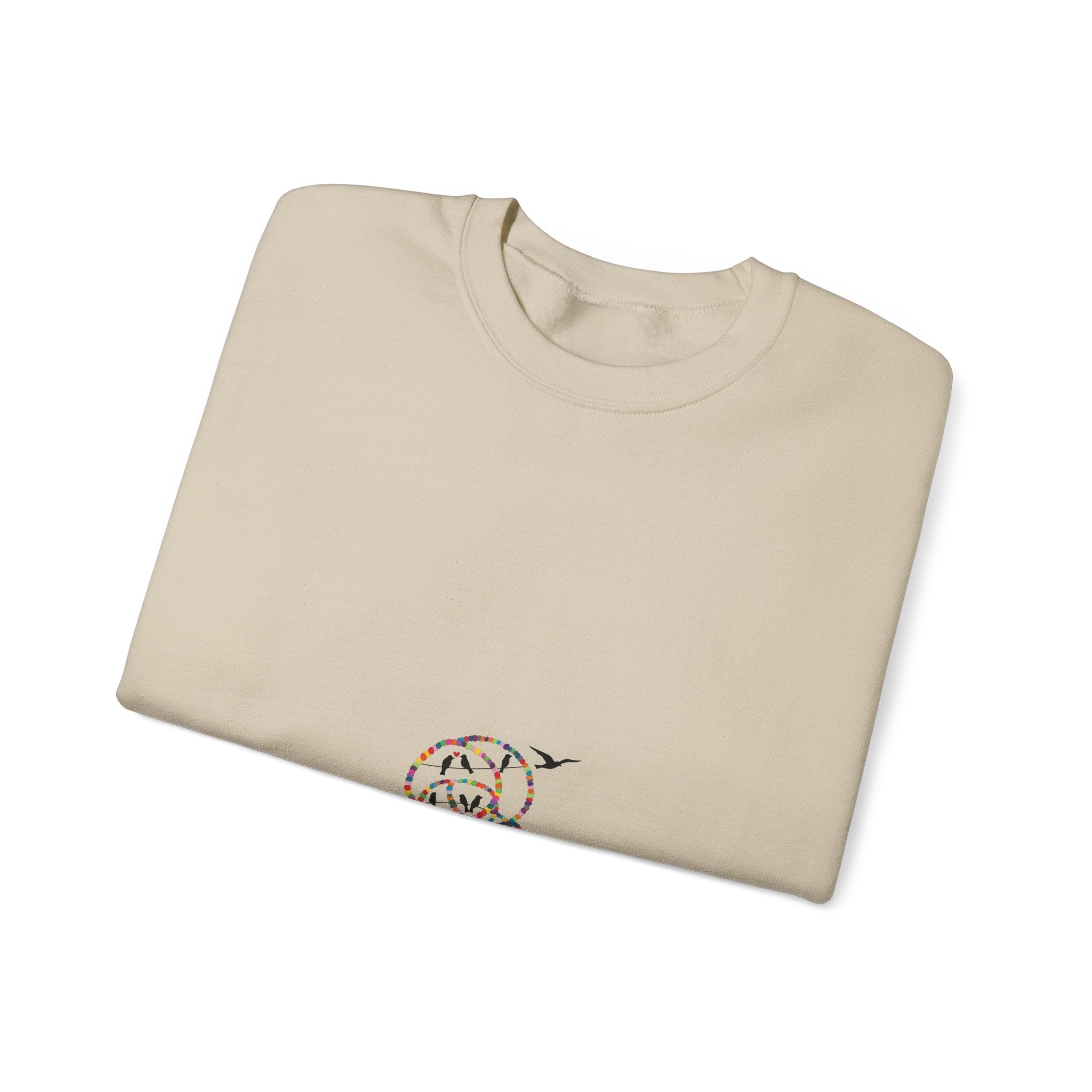 Crewneck Sweatshirt — Minimal Cute Ghost Embroidery