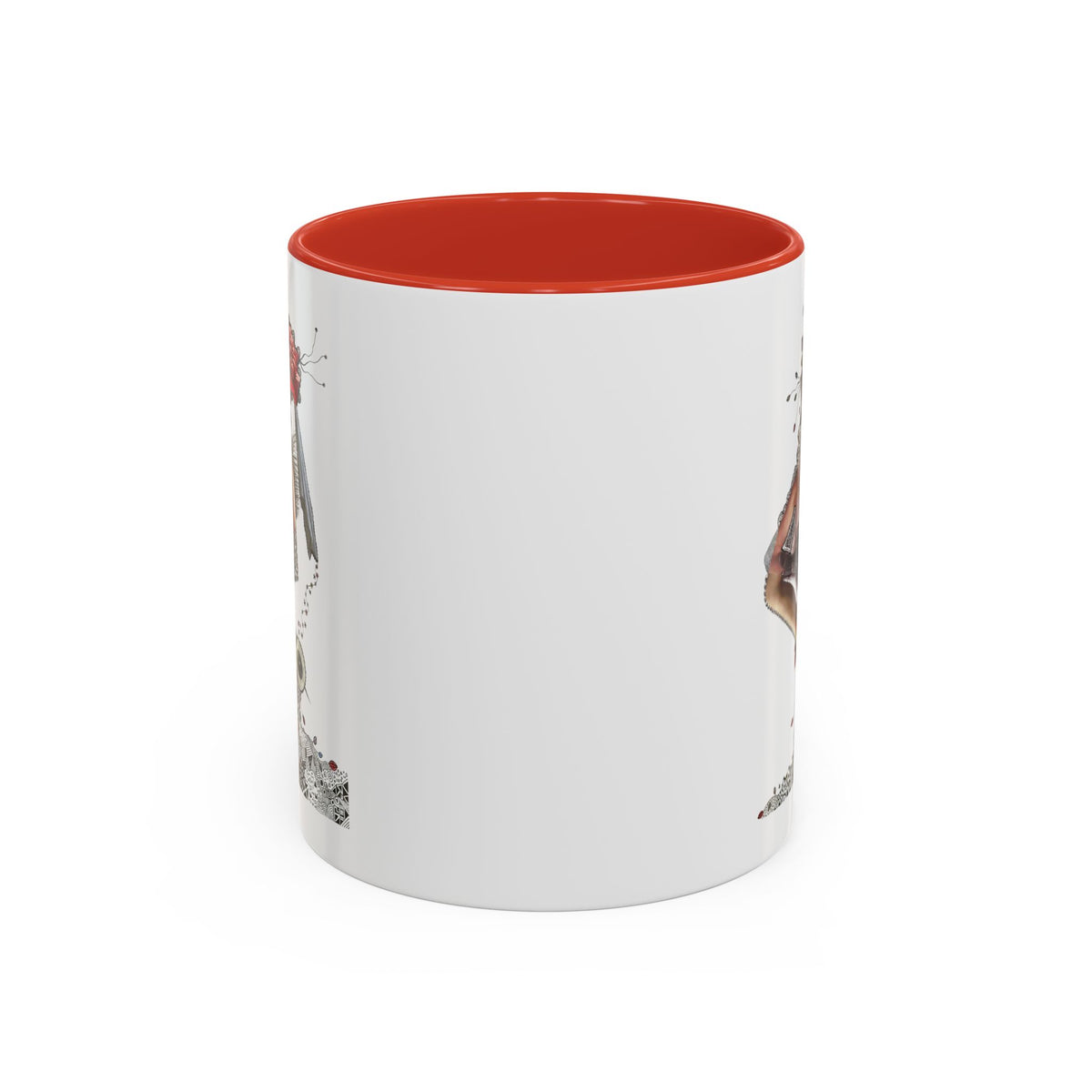 Floral Skull Pinup Mug | Accent Coffee Mug