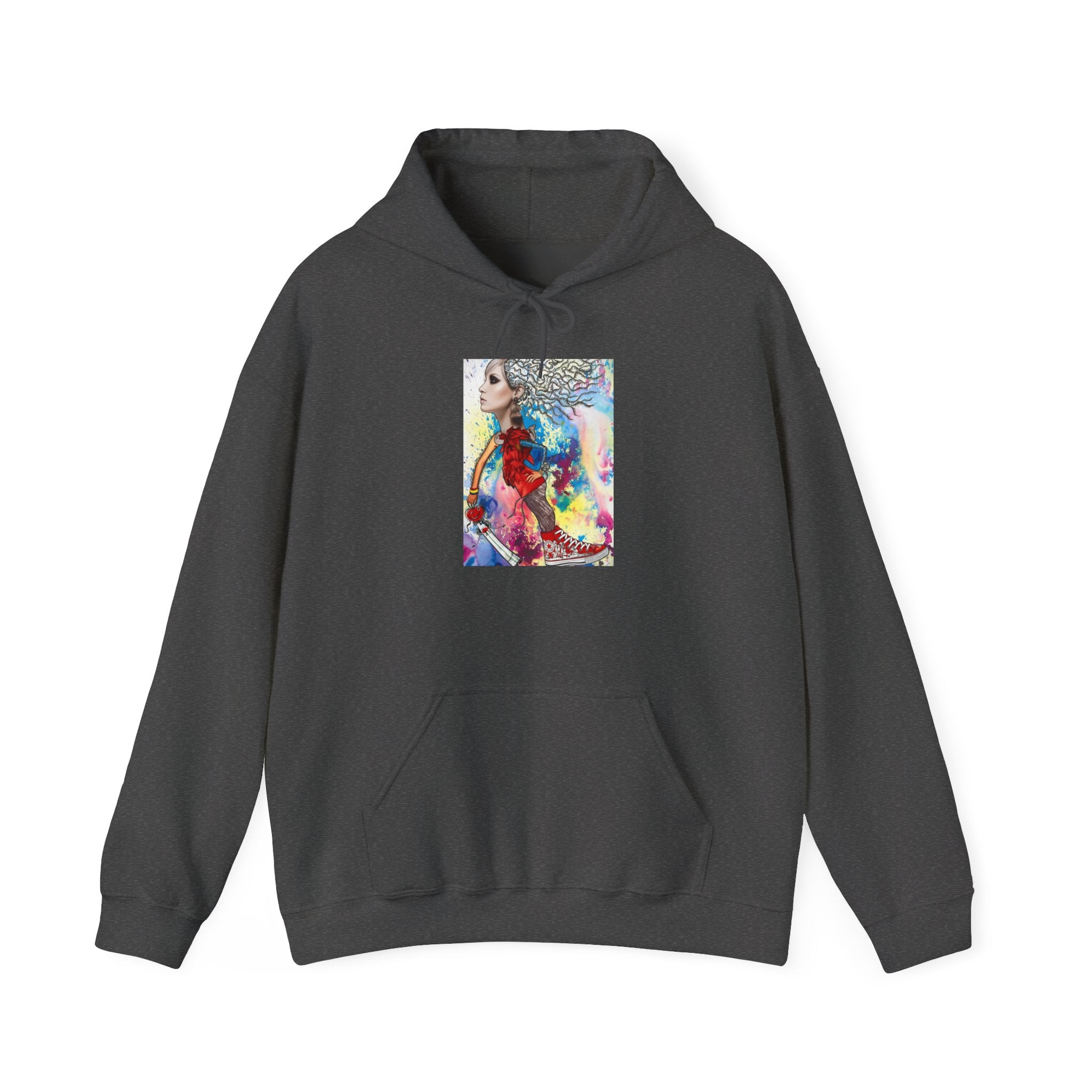 Hoodie — Colorful Mermaid Watercolor Art Pullover